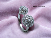 Silver Ladies Cocktail Ring