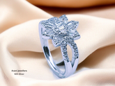 Silver Ladies Fancy Ring