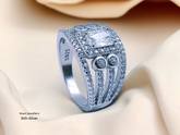 Silver Ladies Fancy Ring