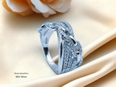 Silver Ladies Fancy Ring