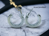 Silver Antique Plain Earrings