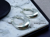 Silver Antique Plain Earrings
