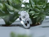Silver Ladies Plain Ring