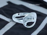 Silver Ladies Plain Ring