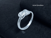 Silver Ladies Plain Ring