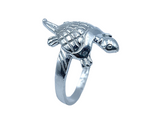 Silver Tortoise Plain Ring