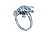 Silver Tortoise Plain Ring