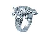 Silver Tortoise Plain Ring