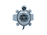 Silver Tortoise Plain Ring