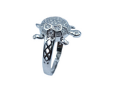 Silver Tortoise Fancy Ring