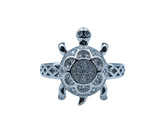 Silver Tortoise Fancy Ring