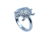 Silver Tortoise Fancy Ring