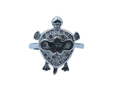 Silver Tortoise Fancy Ring