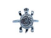 Silver Tortoise Fancy Ring