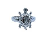 Silver Tortoise Fancy Ring