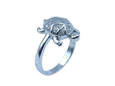Silver Tortoise Fancy Ring