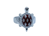 Silver Tortoise Fancy Ring