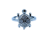 Silver Tortoise Fancy Ring