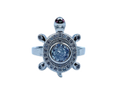 Silver Tortoise Fancy Ring