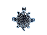 Silver Tortoise Fancy Ring