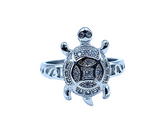 Silver Tortoise Fancy Ring