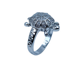 Silver Tortoise Fancy Ring