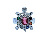 Silver Tortoise Fancy Ring