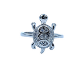 Silver Tortoise Fancy Ring