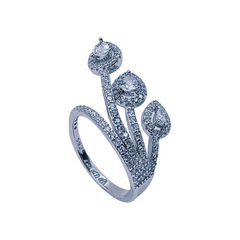Silver Ladies Cocktail Ring