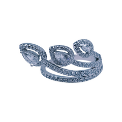 Silver Ladies Cocktail Ring