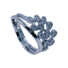 Silver Ladies Cocktail Ring