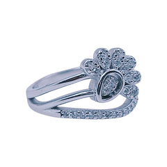 Silver Ladies Cocktail Ring