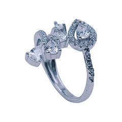 Silver Ladies Cocktail Ring