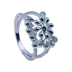 Silver Ladies Cocktail Ring