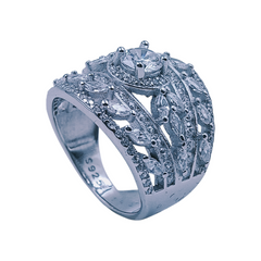 Silver Ladies Cocktail Ring