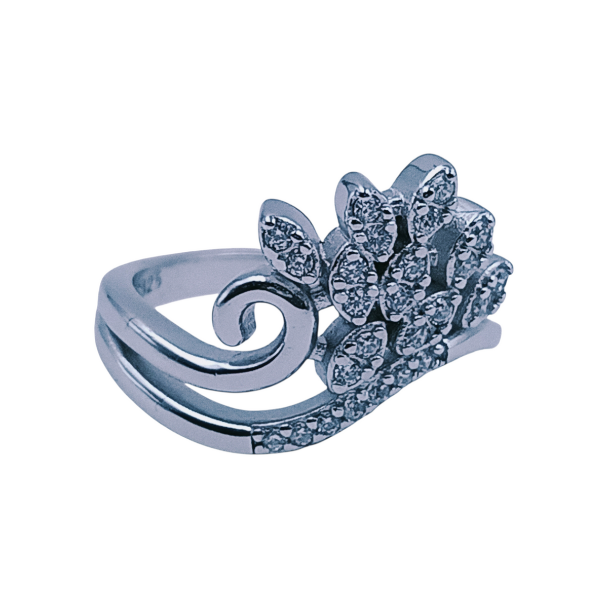 Silver Ladies Cocktail Ring