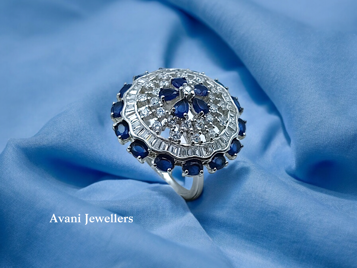 Silver Ladies Cocktail Ring