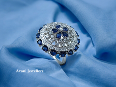 Silver Ladies Cocktail Ring