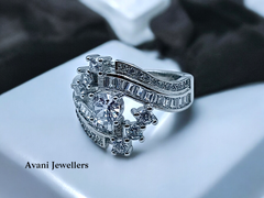 Silver Ladies Cocktail Ring