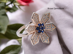 Silver Ladies Cocktail Ring