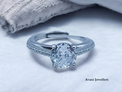 Silver Ladies Fancy Ring