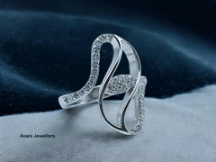 Silver Ladies Fancy Ring