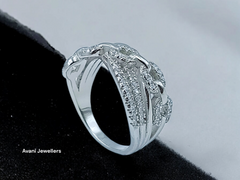 Silver Ladies Fancy Ring
