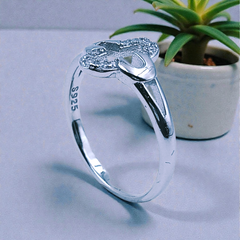 Silver Ladies Fancy Ring