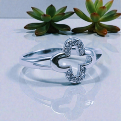 Silver Ladies Fancy Ring