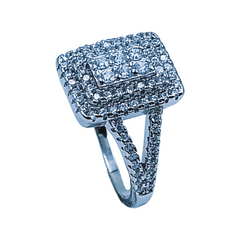 Silver Ladies Fancy Ring