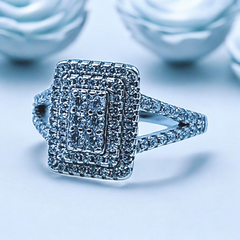 Silver Ladies Fancy Ring