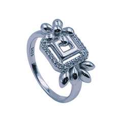 Silver Ladies Fancy Ring