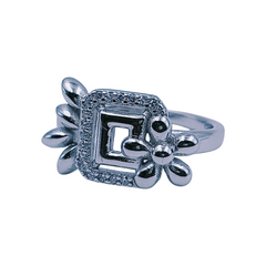 Silver Ladies Fancy Ring