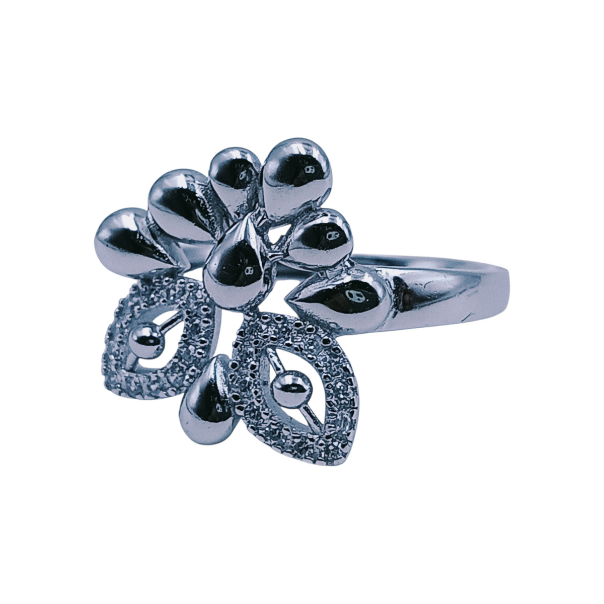 Silver Ladies Fancy Ring
